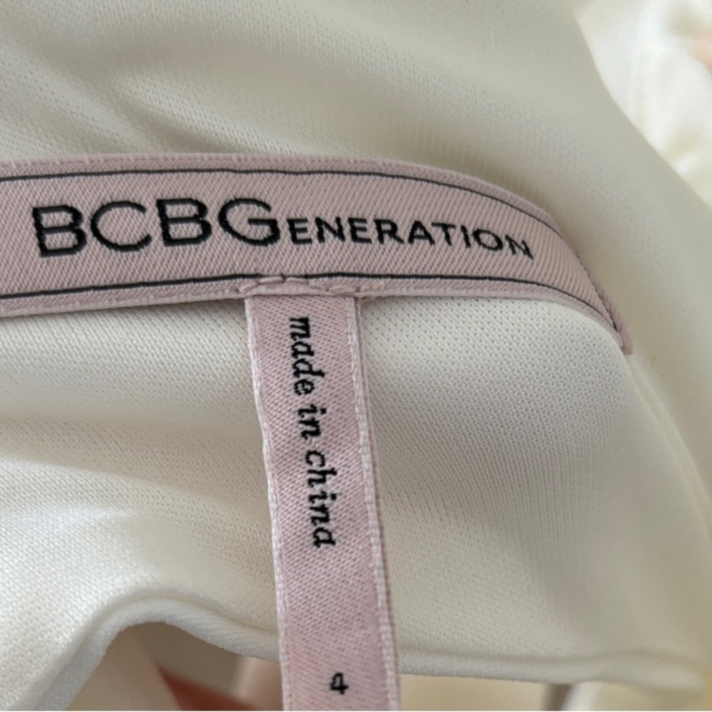 BCBGeneration White Ruffle Dress - Picture 3 of 5